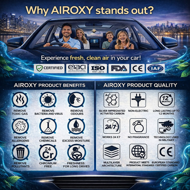 Airoxy Non-Electric Car Air Purifier - Silky Brown