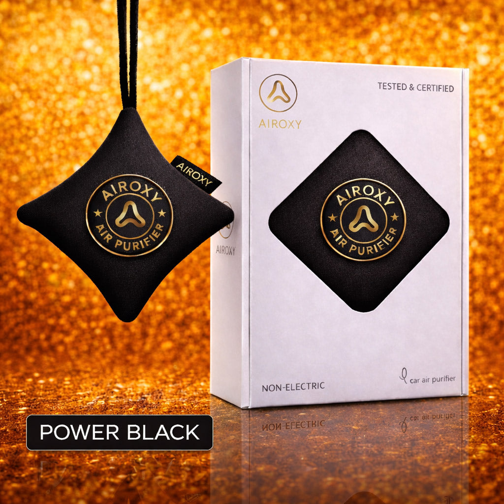 Airoxy Non-Electric Car Air Purifier – Power Black