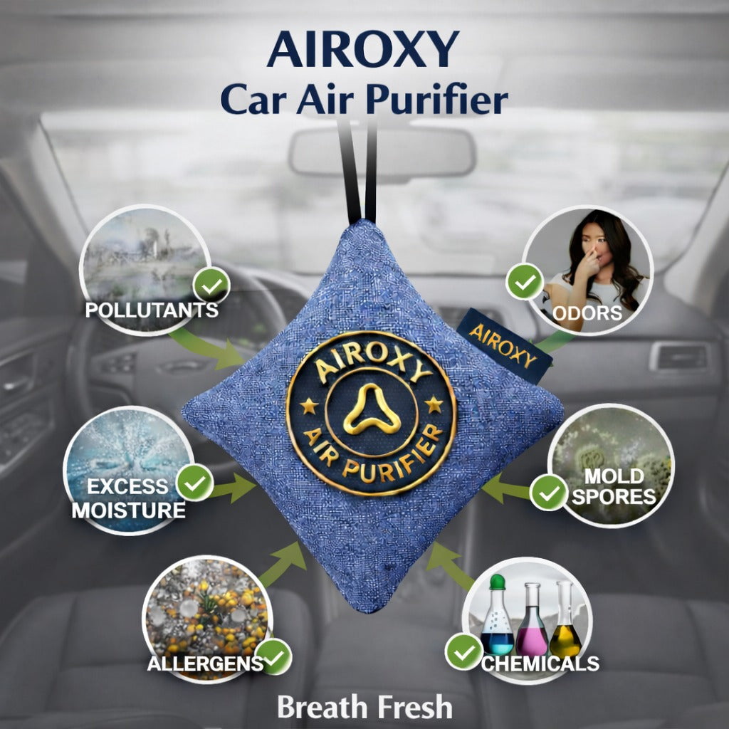 Airoxy Non-Electric Car Air Purifier – Misty Blue