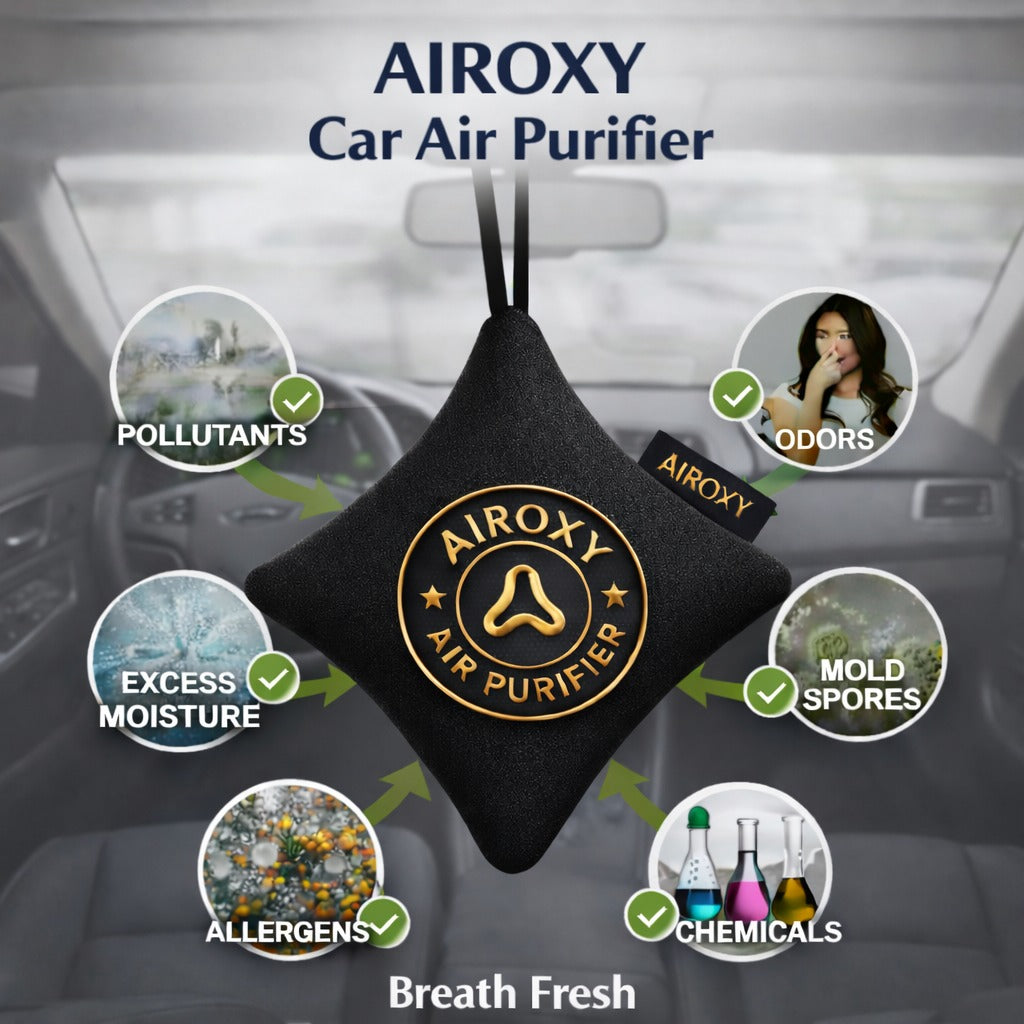 Airoxy Non-Electric Car Air Purifier – Power Black